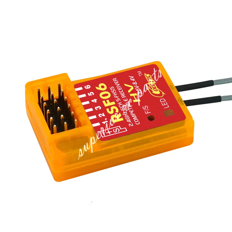 

RSF06 6ch S-FHSS Compatible Receiver Compatiable with Futaba 10J 8J 6J 4GRS 4PX for RC Racing Drone