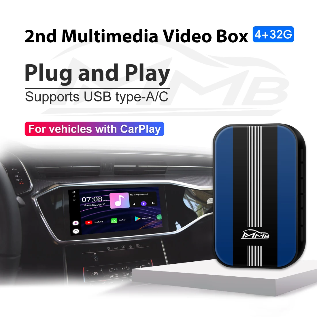 

MMB Android Box мультимедийный видеоплеер Авторадио для Dacia Duster 2018-2020 беспроводной Apple Carplay Android 9,0 автомобильные аксессуары