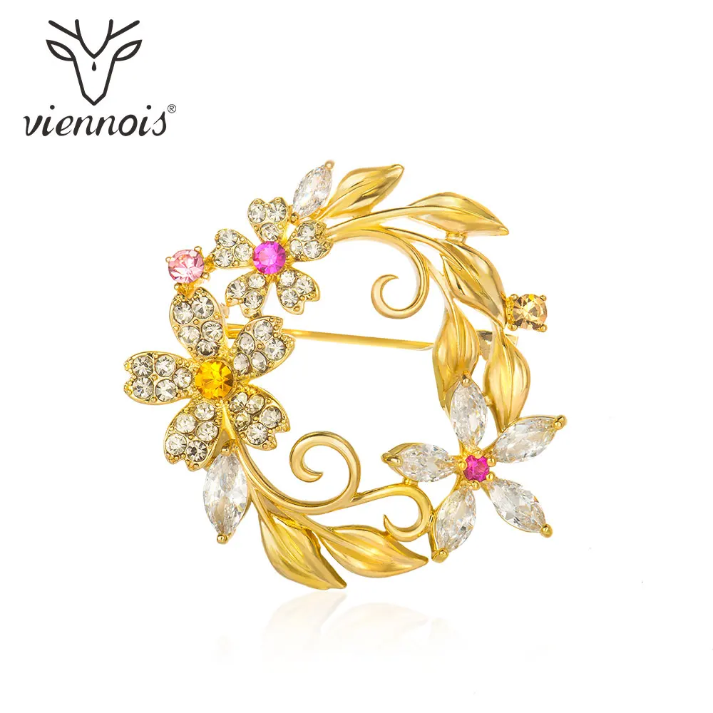 Viennois цветок брошь для свитера женщин классические декоративные шпильки зимний