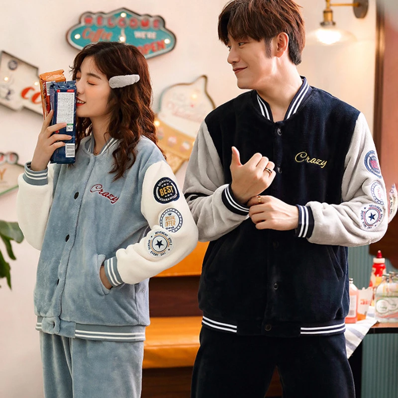 2020 фланелевые пижамы для пар женские зимние утолщенная теплая удобная домашняя