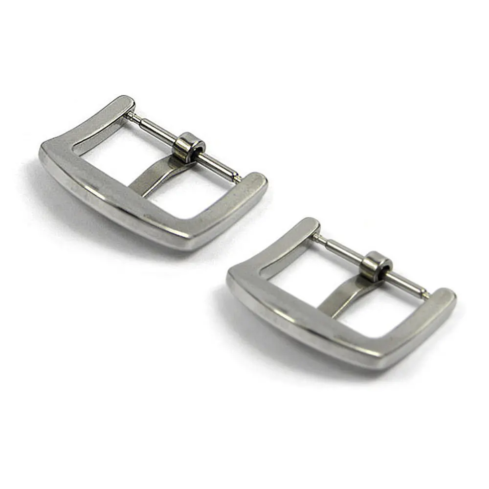 5pcs/set Stainless Steel Polished Brushed Watchband Strap Clasp Buckles Watch Buckle Metal Accessories 18mm 20mm 22mm 24mm 26mm