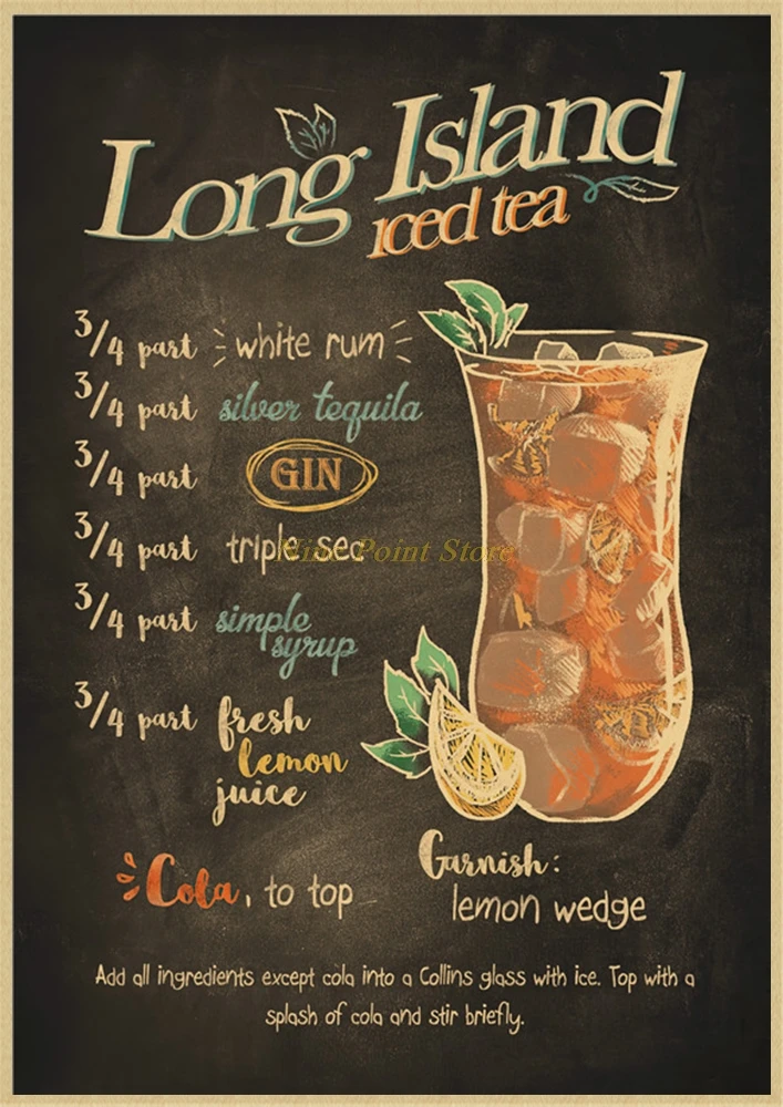 

Плакат "Ретро кофейные напитки"