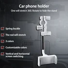 360 градусов вращение Универсальный ABS автомобиль Зеркало заднего вида держатель подставки переднее сиденье защелкивающийся чехол для телефона держатель для сотового телефона GPS
