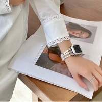 diamond band case for apple watch 40mm 44mm 38mm 42mm iwatch series 6 5 4 3 2 1 bracelet stainless steel strap women watch ban