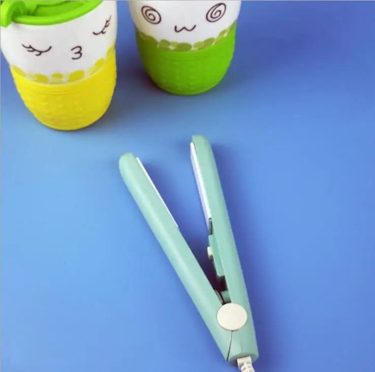 Мини-выпрямитель для волос Розовый Керамический выпрямитель гофрированная