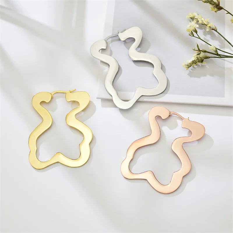 

Fashion Earrings Big Geometric Bear Earrings For Women Hanging Dangle Earrings Drop Earing Modern Female Jewelry