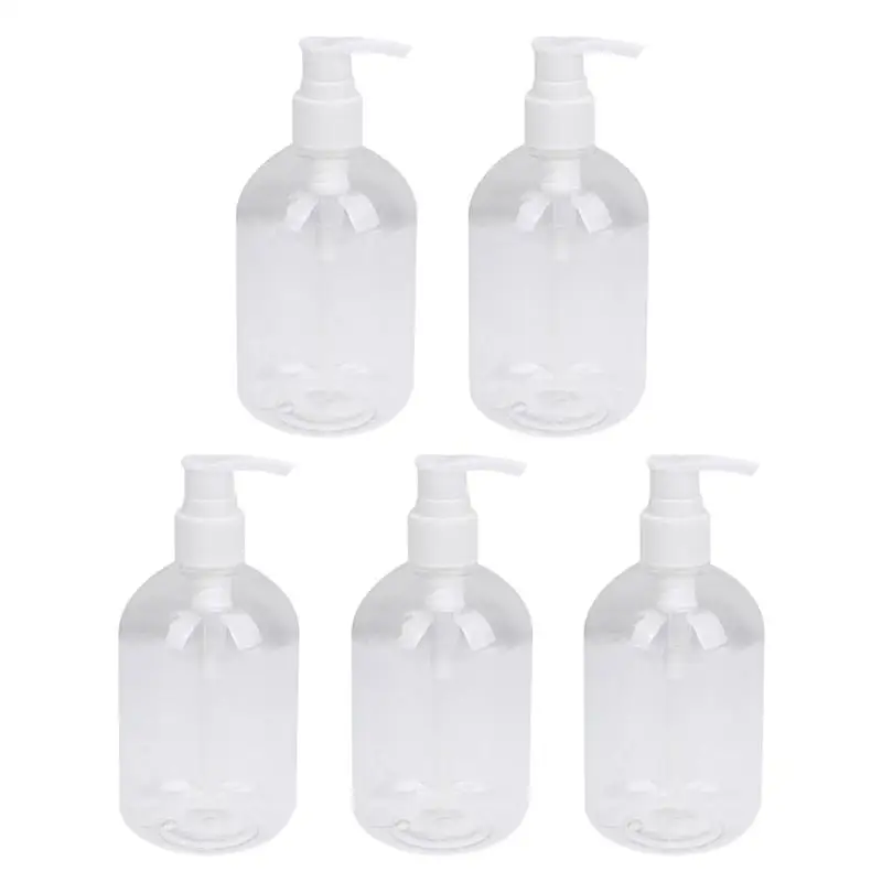 

5pcs Lotion Bottles 350ml Shower Gel Bottle Toiletries Containers Refillable Empty Shampoo Container Liquid Cosmetics Bottle