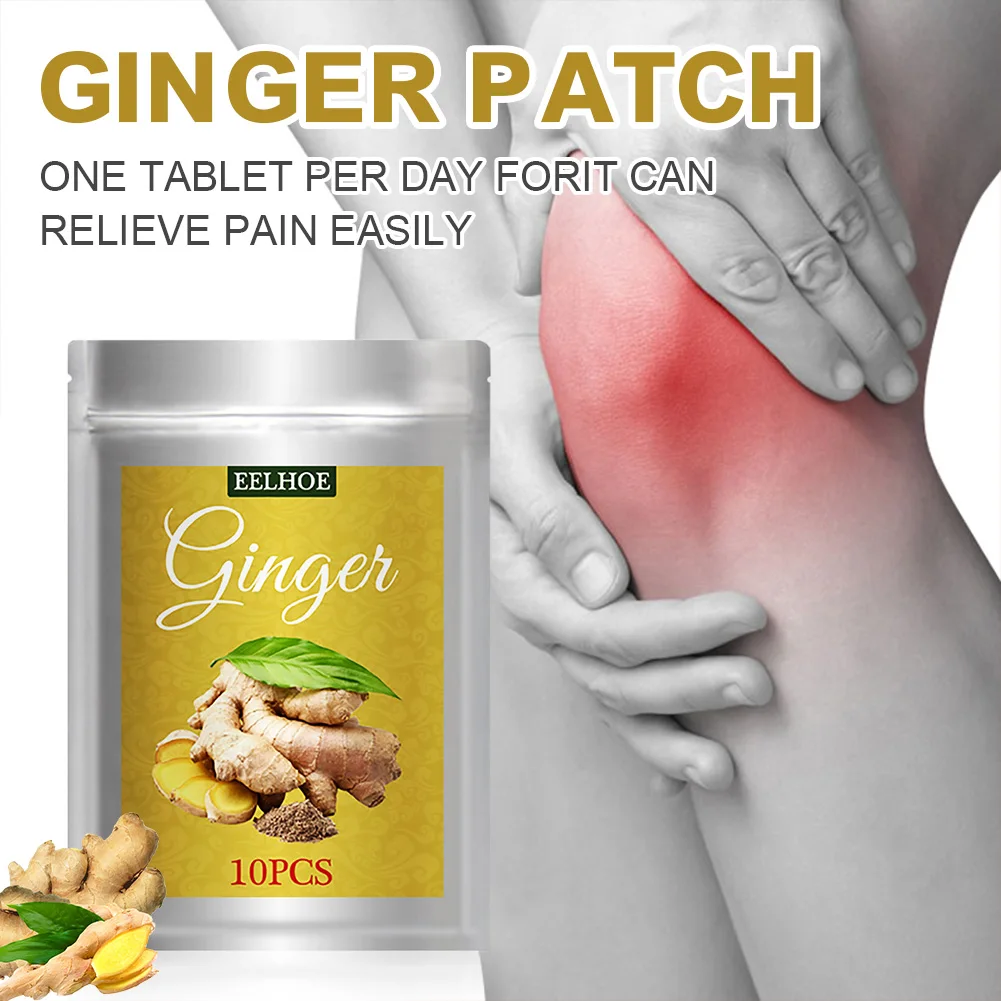 

10/20PCs Ginger Patches Pain Relief Stickers for Joint Knee Arm Back Neck Natural Ginger Patches 8 Hours Relief Fast Delivery
