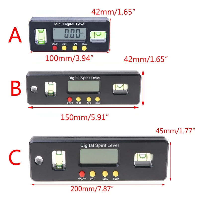 

Magnetic Angle Finder Electronic Level Box Digital Level Horizontal Inclinometer