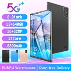 8-дюймовый плоский HD-экран, 12 + 640 Гб, 12-ядерный процессор, быстрый Wi-Fi, двойной телефон, умный планшет, телефон для игр, видео, электронные книги