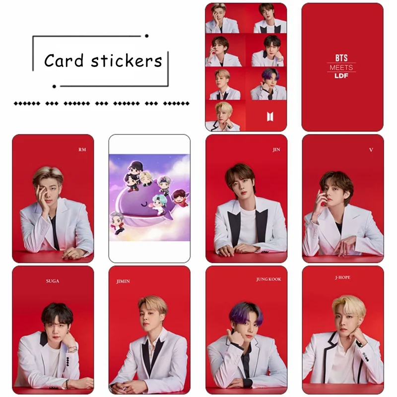 10 PCS KPOP Stars Idols Bangtan Boys Stickers Album Butter Cute Kawaii Cartoon Korea Pack Photos Poster | Канцтовары для офиса и