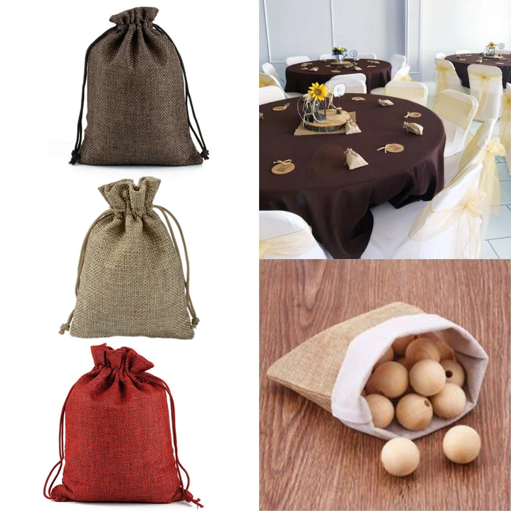 

10pcs Bags Small Wedding Favor Gift Candy Bags Drawstring Favors Handmade