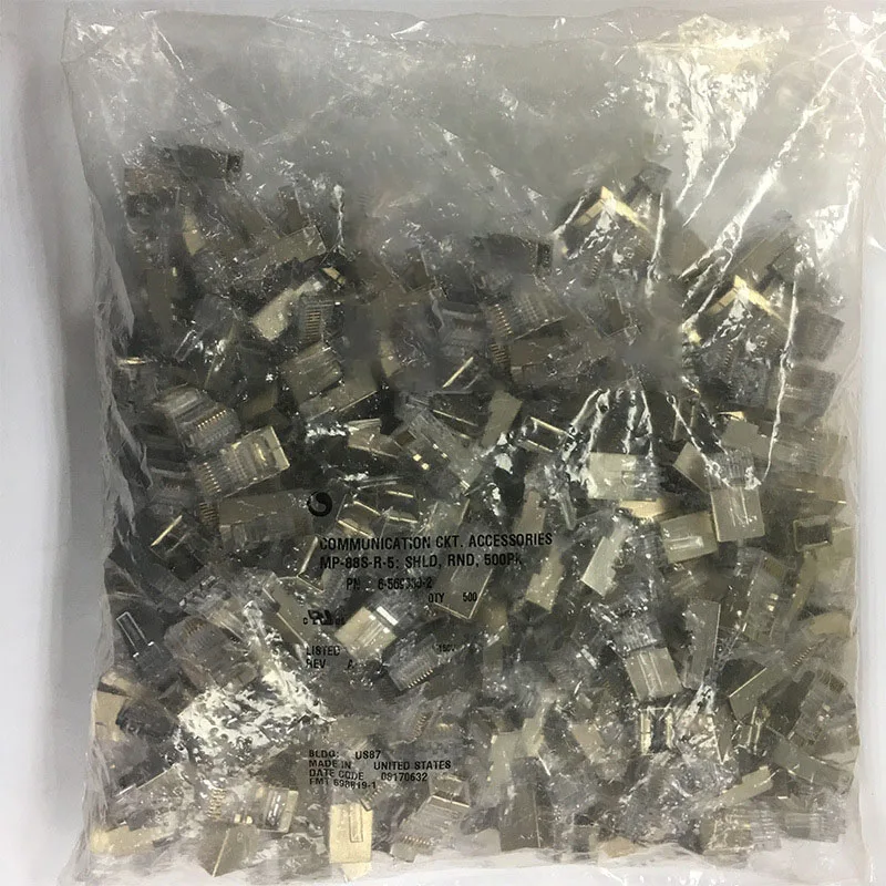 Сетевой разъем RJ45 Модульный штекер Cat5 8Pin 8P8C металлический защитный многожильный