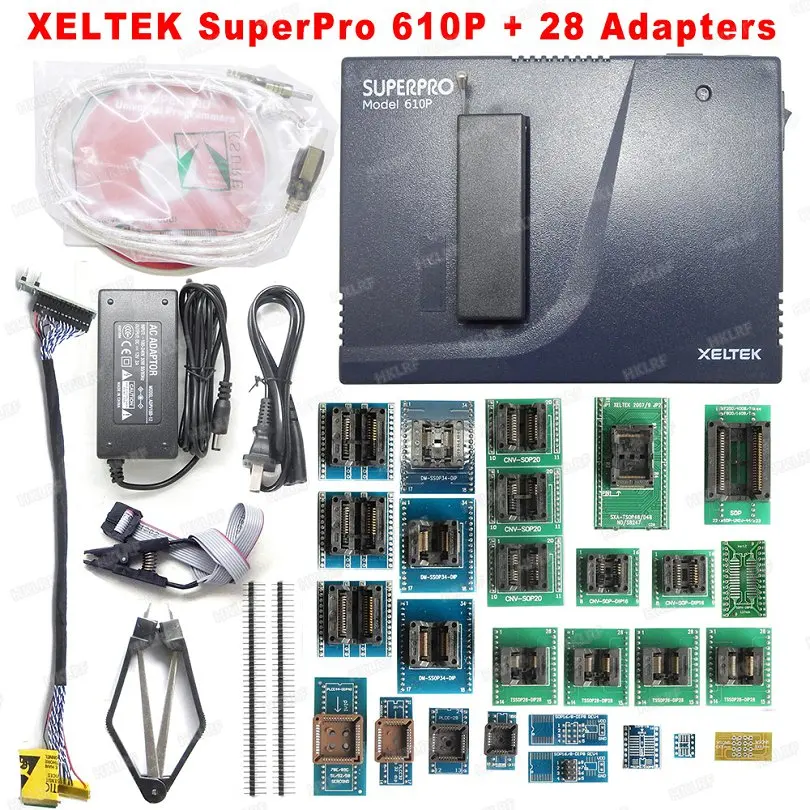 610P - 28 Adapter XELTEK SuperPro 610P Универсальный программатор с 48 универсальными штыревыми драйверами+ 45 адаптеров ISP EDID код - Цвет: 610P - 28 Adapter