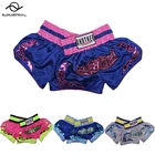 Шорты для кикбоксинга для девочек и мальчиков Muay Thai, штаны для кикбоксинга, тренировочные шорты для взрослых