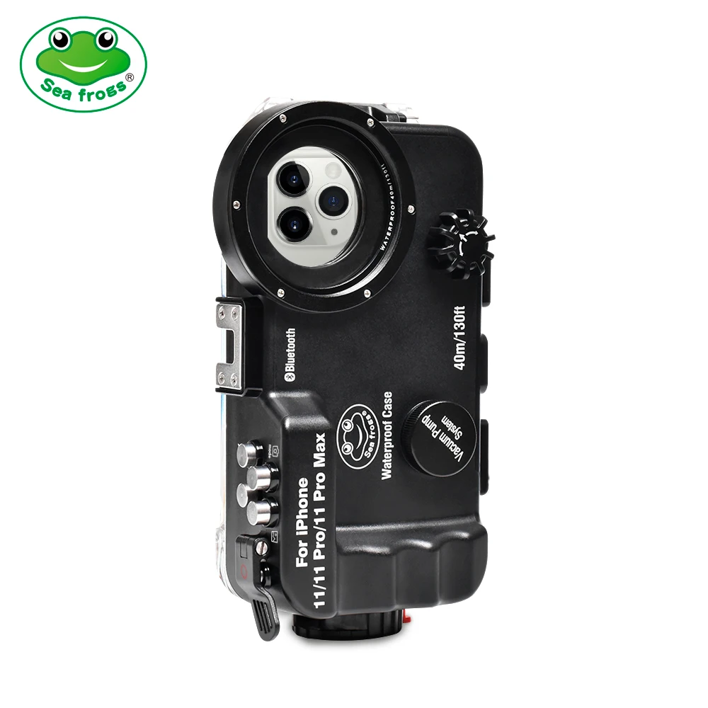 

Водонепроницаемый чехол Seafrogs для профессиональной подводной съемки для iPhone 11/11pro/11pro max, глубина до 40 м