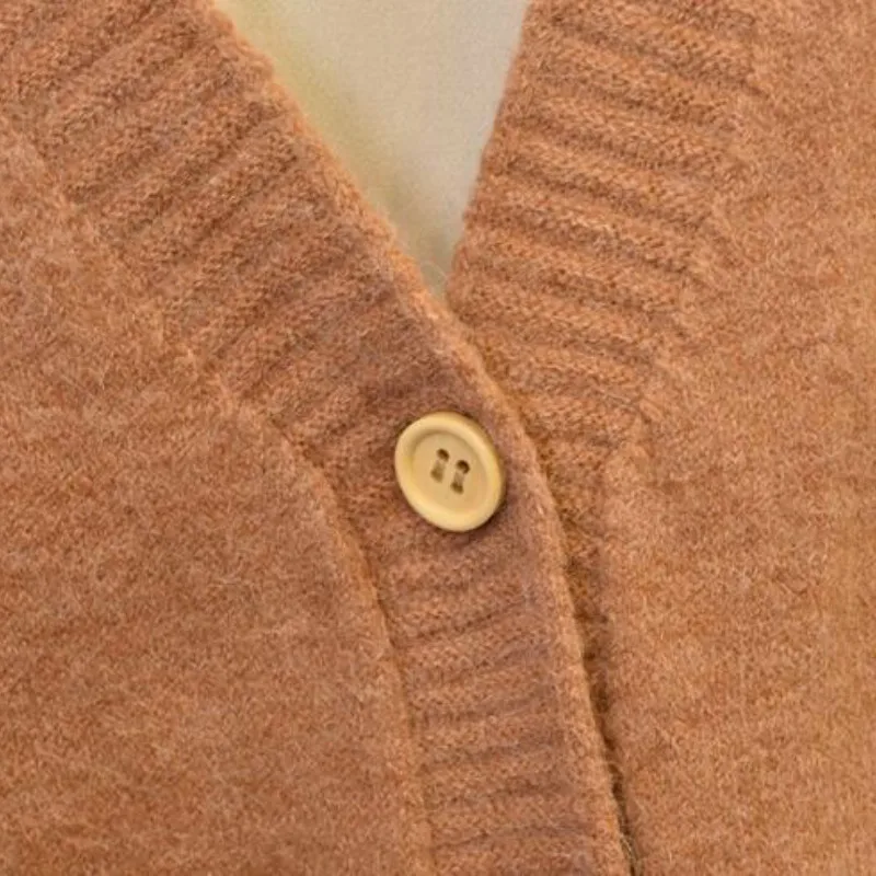 

Knitted Vest Women Open-stitch Single-breasted Multi-color V-neck Sleeveless Sweaters Student Korean-style All-match Baggy Chic