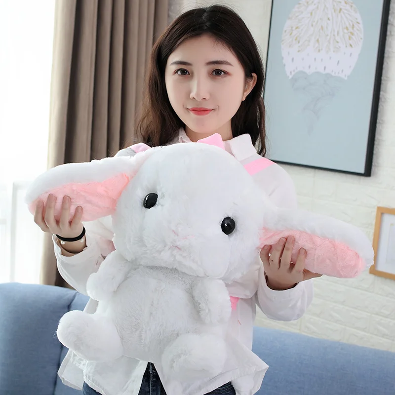 Миленький плюшевый кролик рюкзак японский Kawaii Мягкий Кролик Рюкзак длинные уши кроликов рюкзак в форме животных девочек школьный детский подарок