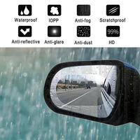 2pcs car rearview mirror protective film anti fog window clear rainproof rear view mirror protective soft film auto accessories