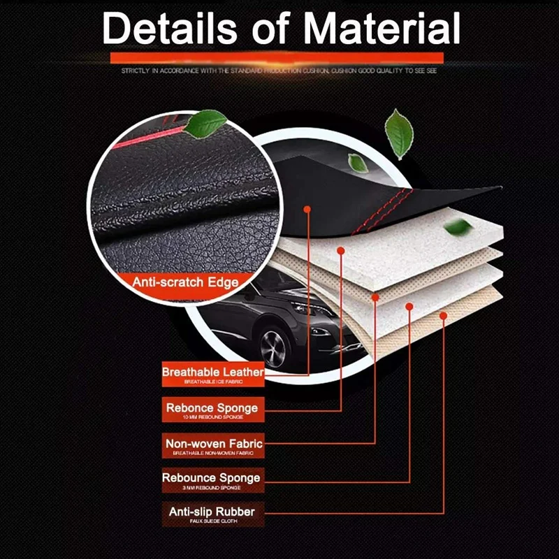 

Car Seat Covers Cushion Auto (Red, 3 Pack Set)