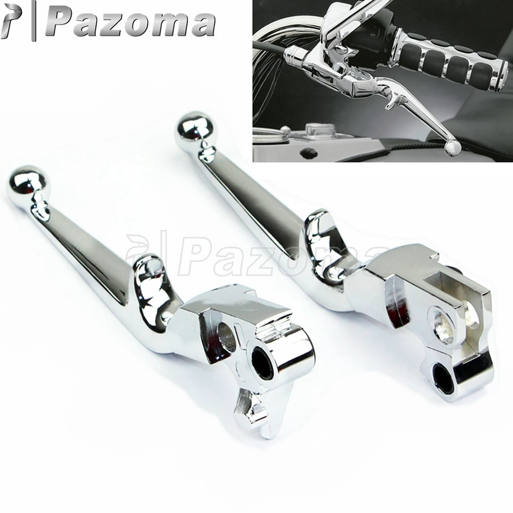 

Aluminum Chrome Motorcycle Hand Levers Motorbike Handle Brake Clutch Lever for Harley Touring Softail Dyna Sportster 1996-2010