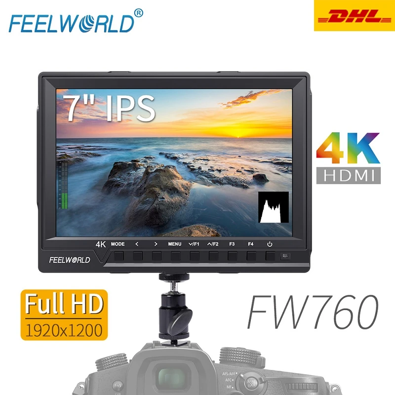 Монитор 7-дюймовый IPS Full HD 1920x1200 4K-HDMI для камеры DSLR монитор Nikon Sony Canon Feelworld FW760 -