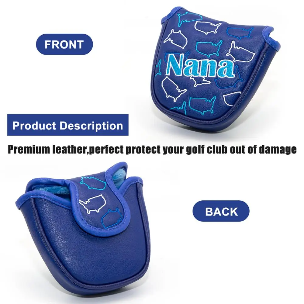 Чехол для клюшки гольфа Mallet Putter чехол головы в гольф-клуб кожаные чехлы Aliennana