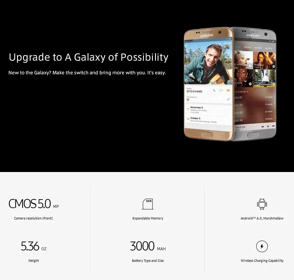 New Origianal Samsung Galaxy S7 G930A Mobile Phone at&t Version Snapdragon 820 Quad core 4GB 32GB 5.1" 12MP Android NFC Phone