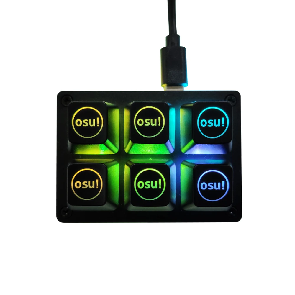 USB 6 клавиш Мини Портативная механическая клавиатура с горячей вилкой Вишневый Mx