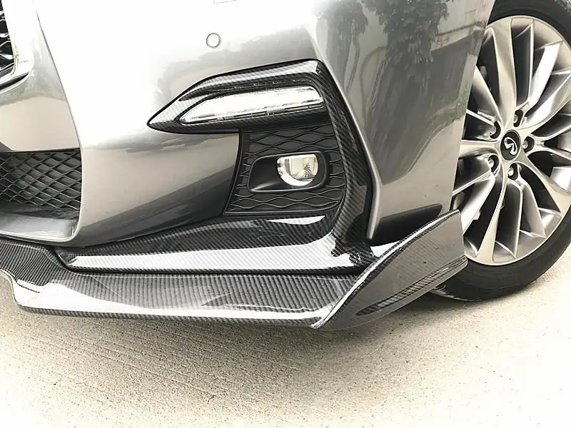 Q50 автомобиль ПТФ в передний бампер лампы крышка планки для Infiniti Q50 Спорт углеродного волокна