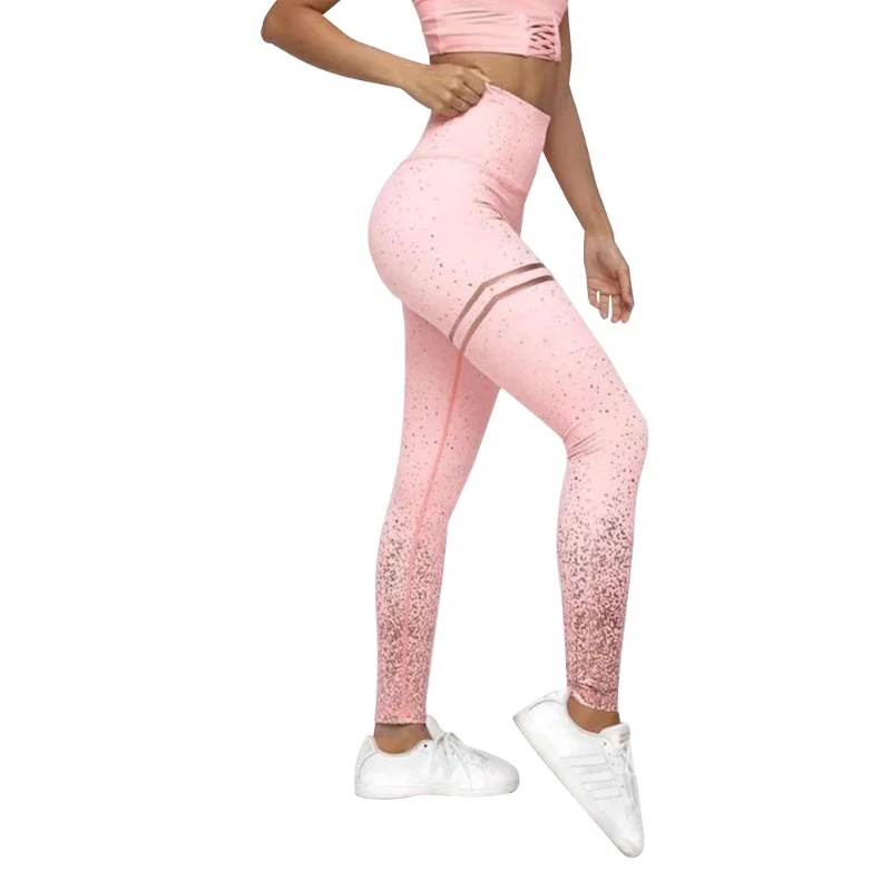 Новые повседневные облегающие леггинсы для фитнеса с принтом женские Леггинсы