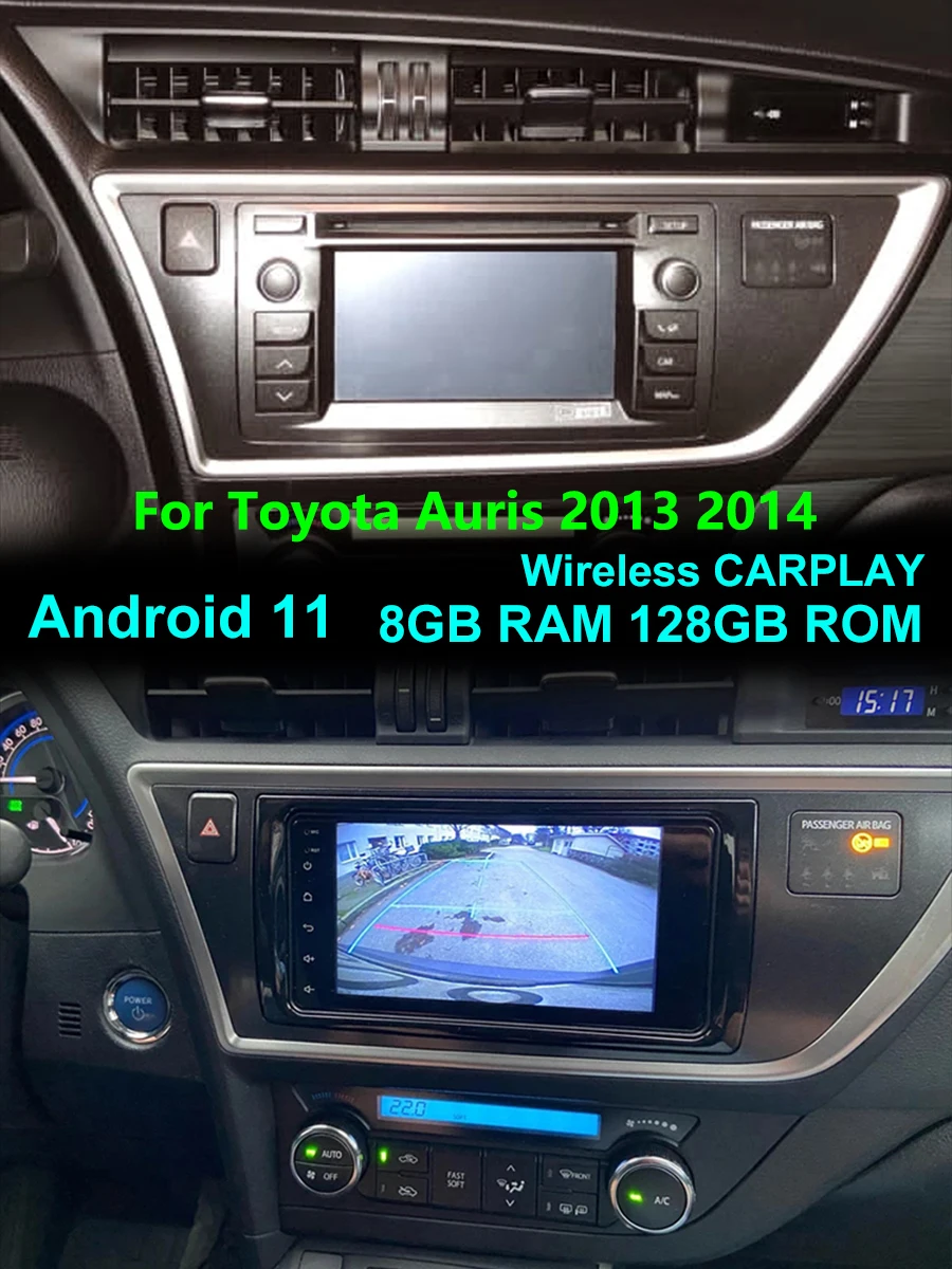 Магнитола с GPS-навигацией для TOYOTA Auris Hybrid 2013 2014 Android 11 No 2din автомобильное радио