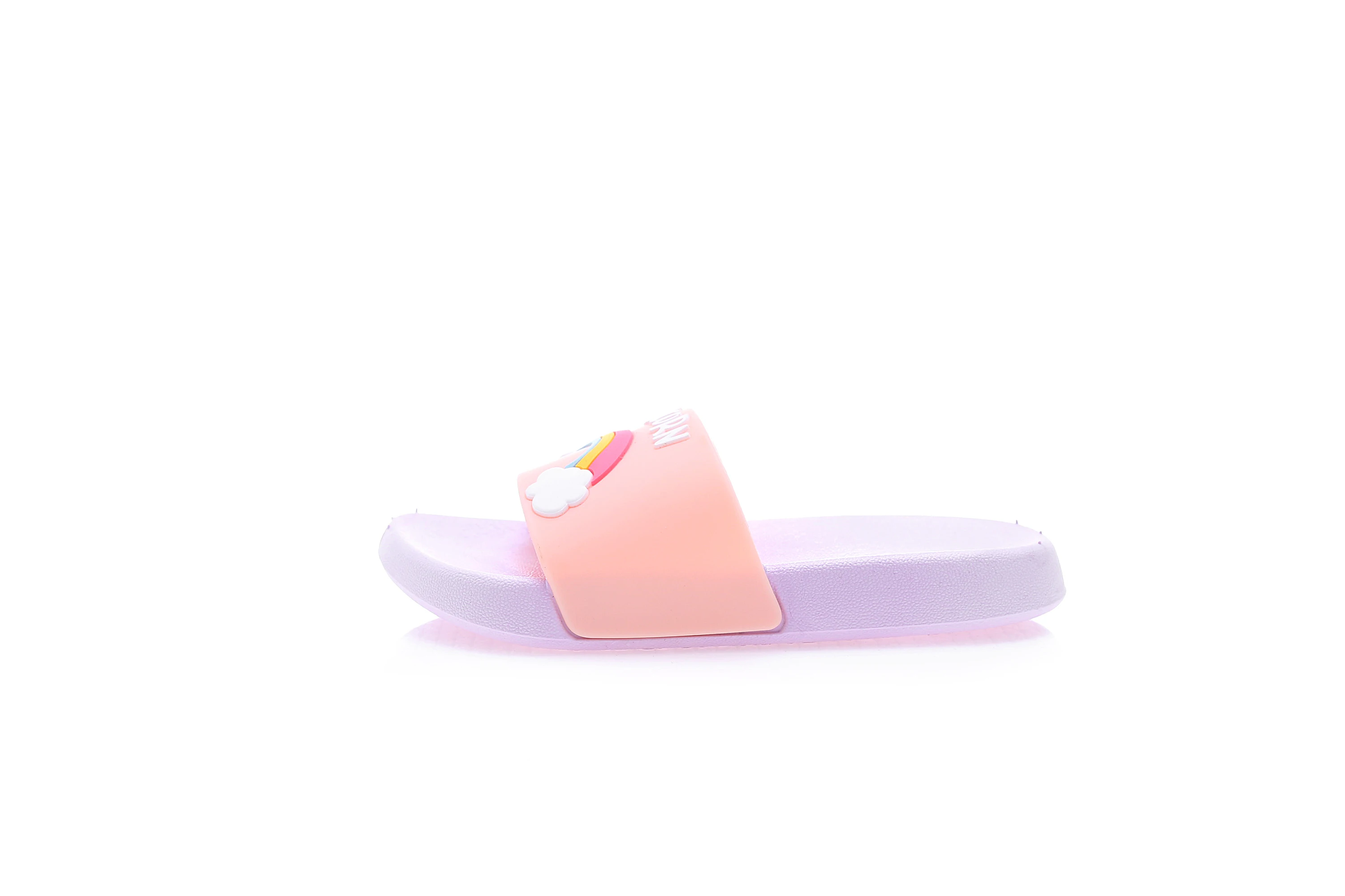 Домашние тапочки с мультяшным единорогом для маленьких детей летние домашние