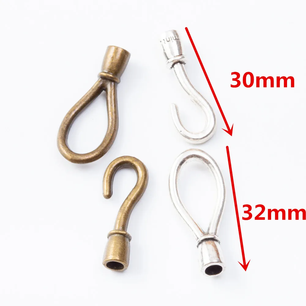 

30 штук Ретро крючок ot Пряжка Подвеска цинк Европейский стиль Изготовление ювелирных изделий 7072