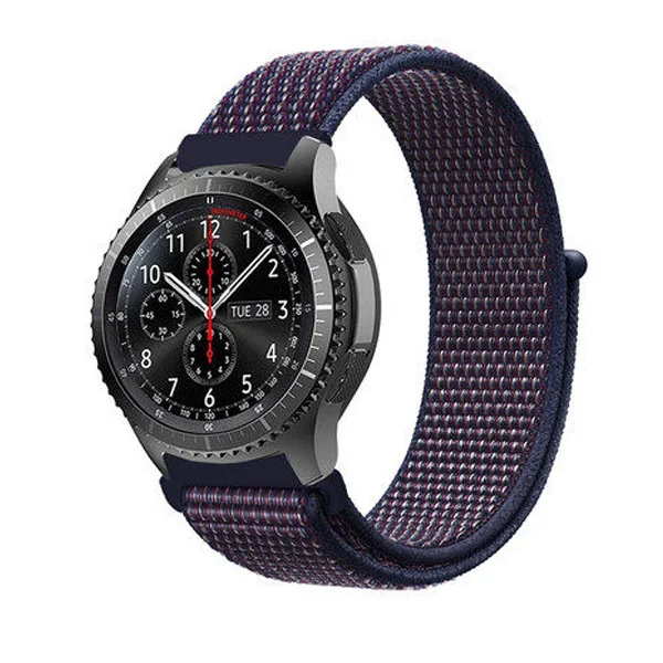 22 мм ремешок для часов samsung galaxy watch 46 мм 42 мм активный 2 нейлон huawei watch gt ремешок Amazfit bip gear S3 Frontier 44 40 - Цвет ремешка: indigo 24