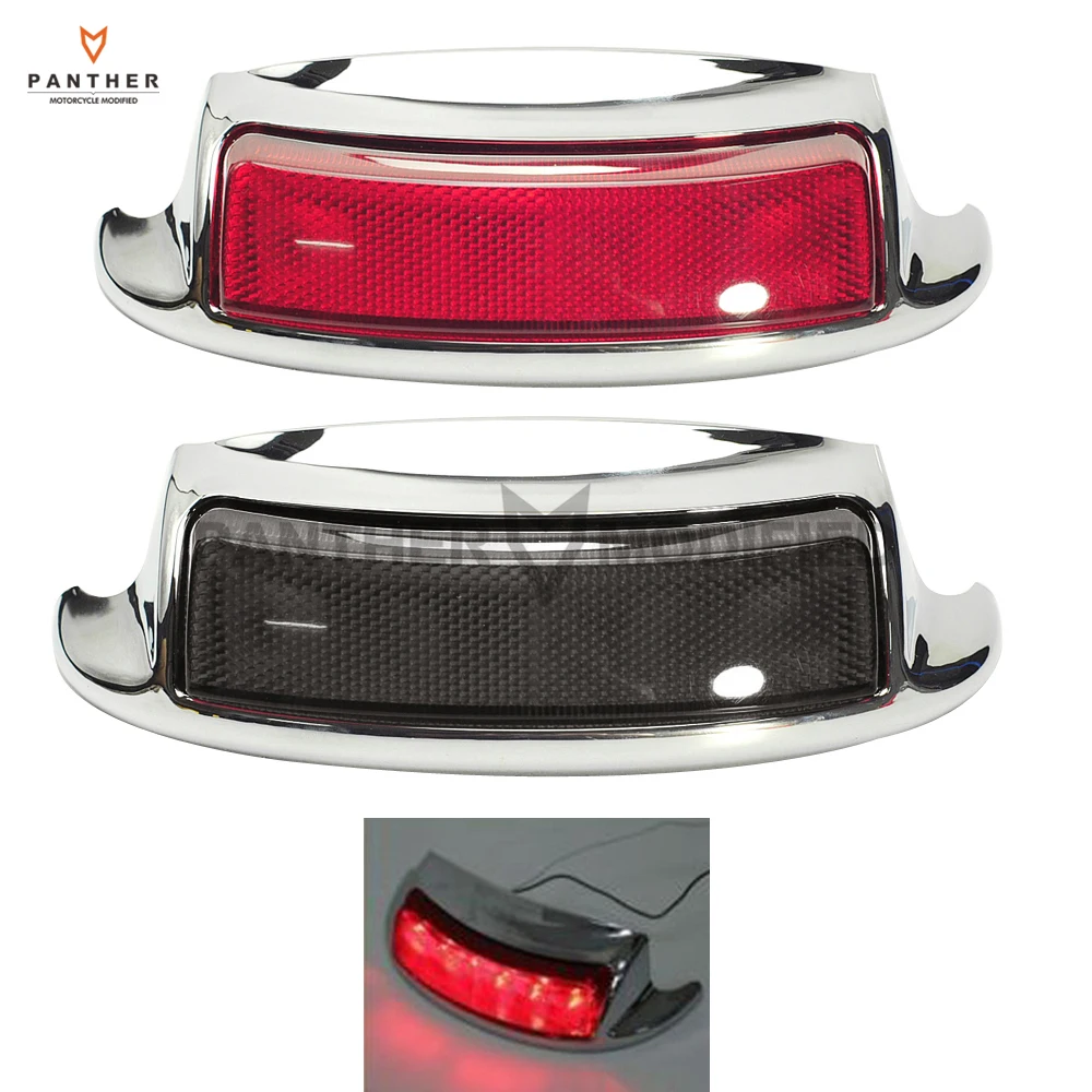 Дымчатый/красный объектив заднее крыло мотоцикла светильник чехол для Harley Electra