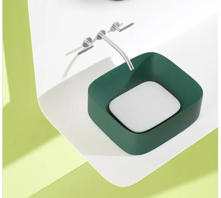 

On the washstand, basin, sink, balcony, washbasin, single ceramic personality washbasin, bathroom