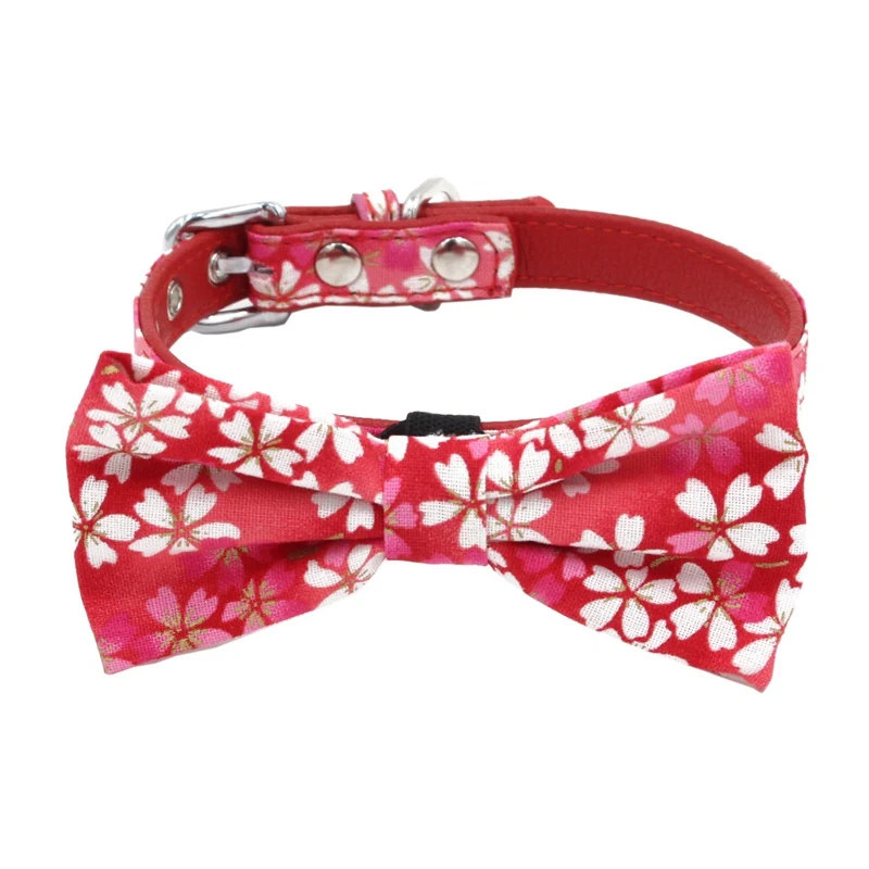 Ошейник для домашних животных в японском стиле съемный ошейник бант с