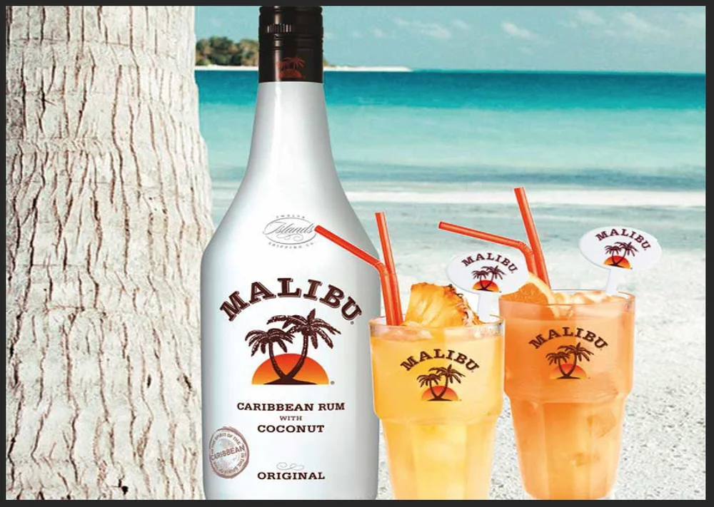 

Malibu Bar Metal Sign Pub Bar Plaque Man Cave Alcohol Caribbean Coconut Rum Tin