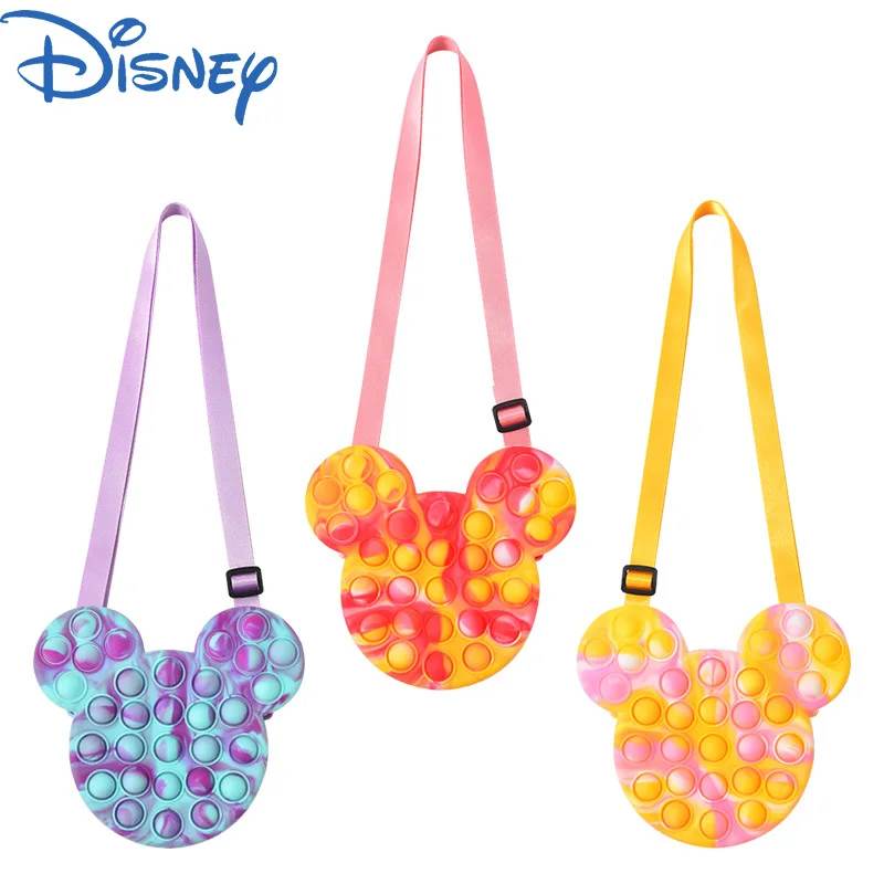 

16 см Disney Микки и Минни поп, большая игрушка-антистресс с пузырьками, пузырьковый рюкзак, Детский Рождественский подарок