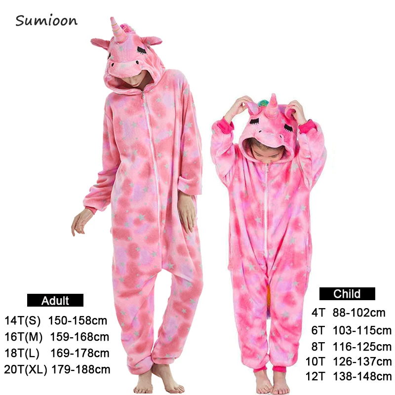 Кигуруми Единорог пижамы детская одежда для сна мальчиков и девочек детские