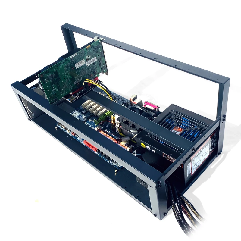 12 GPU стальная монета открытый воздух Майнер рамка для горного дела чехол до 8 карт