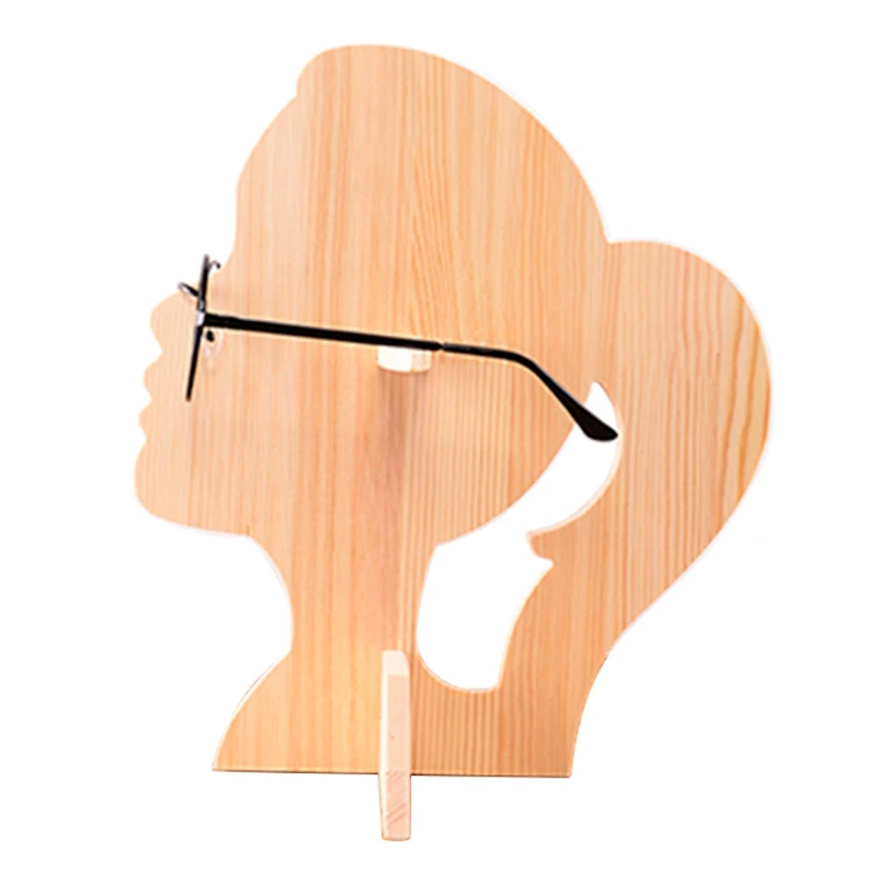 Деревянная голова Дизайн Стенды очки дисплей хранения солнцезащитные держатель
