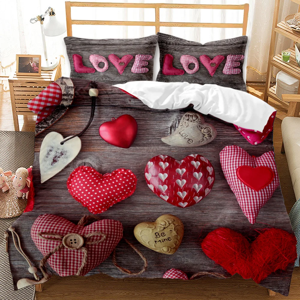 

3D Halloween love duvet cover comforter set bed cover set full size twin king luxury bedding set