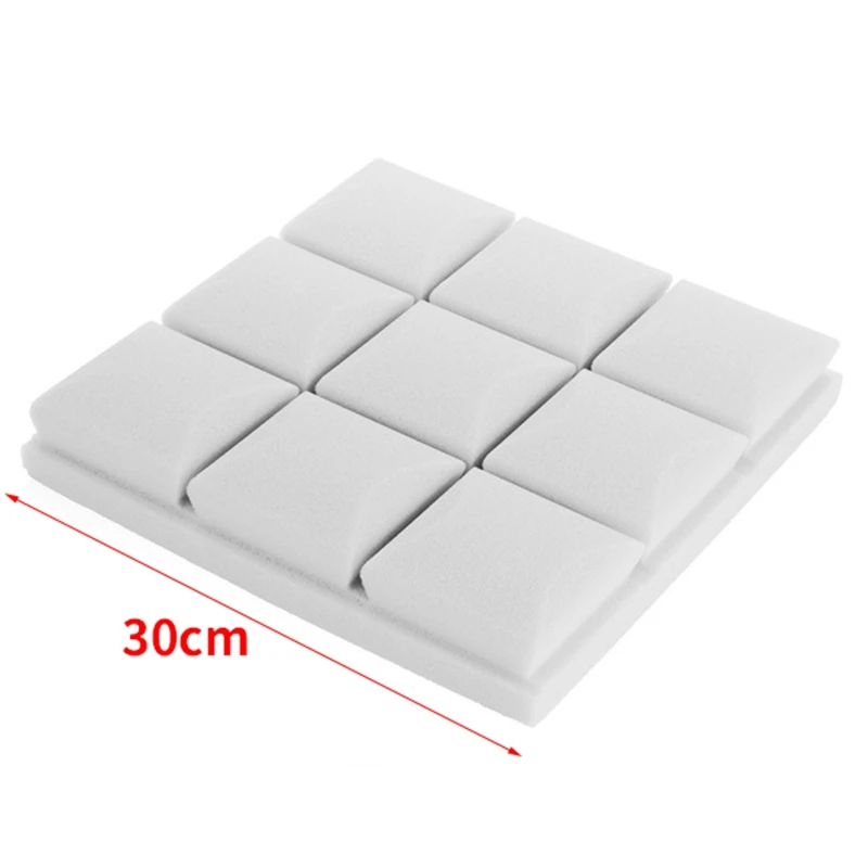 

12Pcs Acoustic Foam Panels, Studio Soundproof Wedge Tiles, Sound Panels Insulation Absorbing, 9 Block Mushroom Design