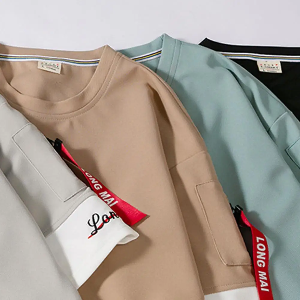 

Popular Men T-shirt All Match Skin-friendly Letters Print Half Sleeve Streetwear Round Neck Loose Top for Summer Dating