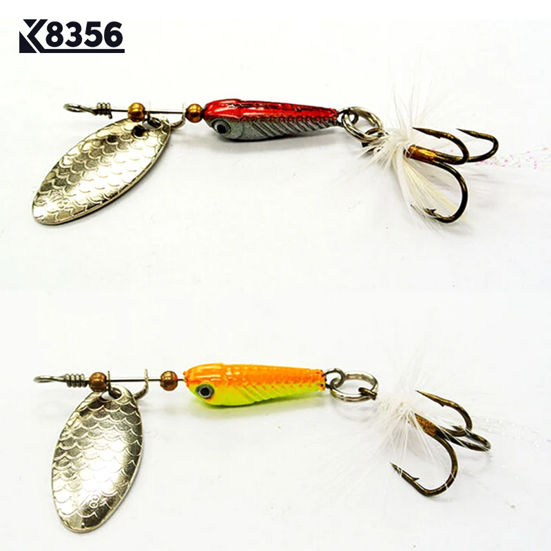 K8356 12 шт./компл. вращающиеся пайетки рыболовная приманка металлическая наживка
