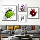 Капитан Америка щит холст Картины Классический с героями комиксов Марвел, постеры с супергероями и принты настенные картины для гостиной украшение дома