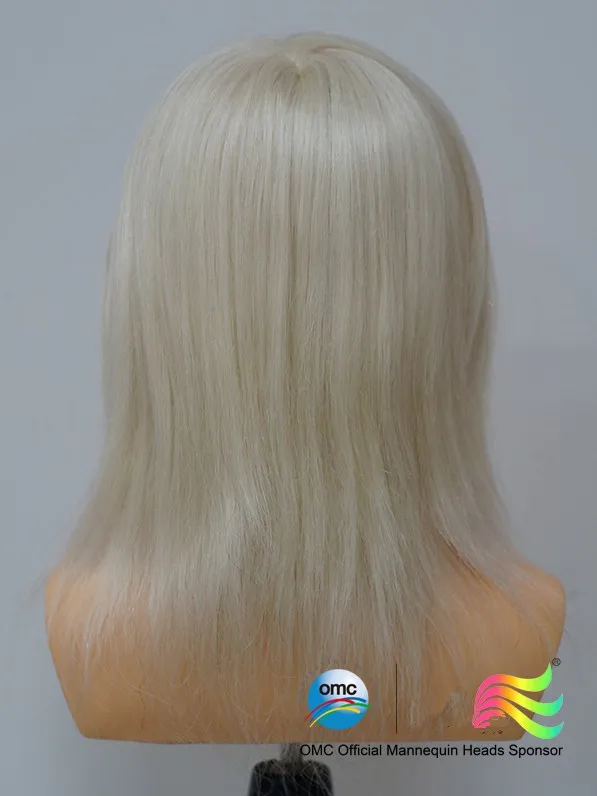 

Hairdressing Training Heads 100% Human Hair 12" Mannequin Head With bust High Quality Hair Practice Head For competition