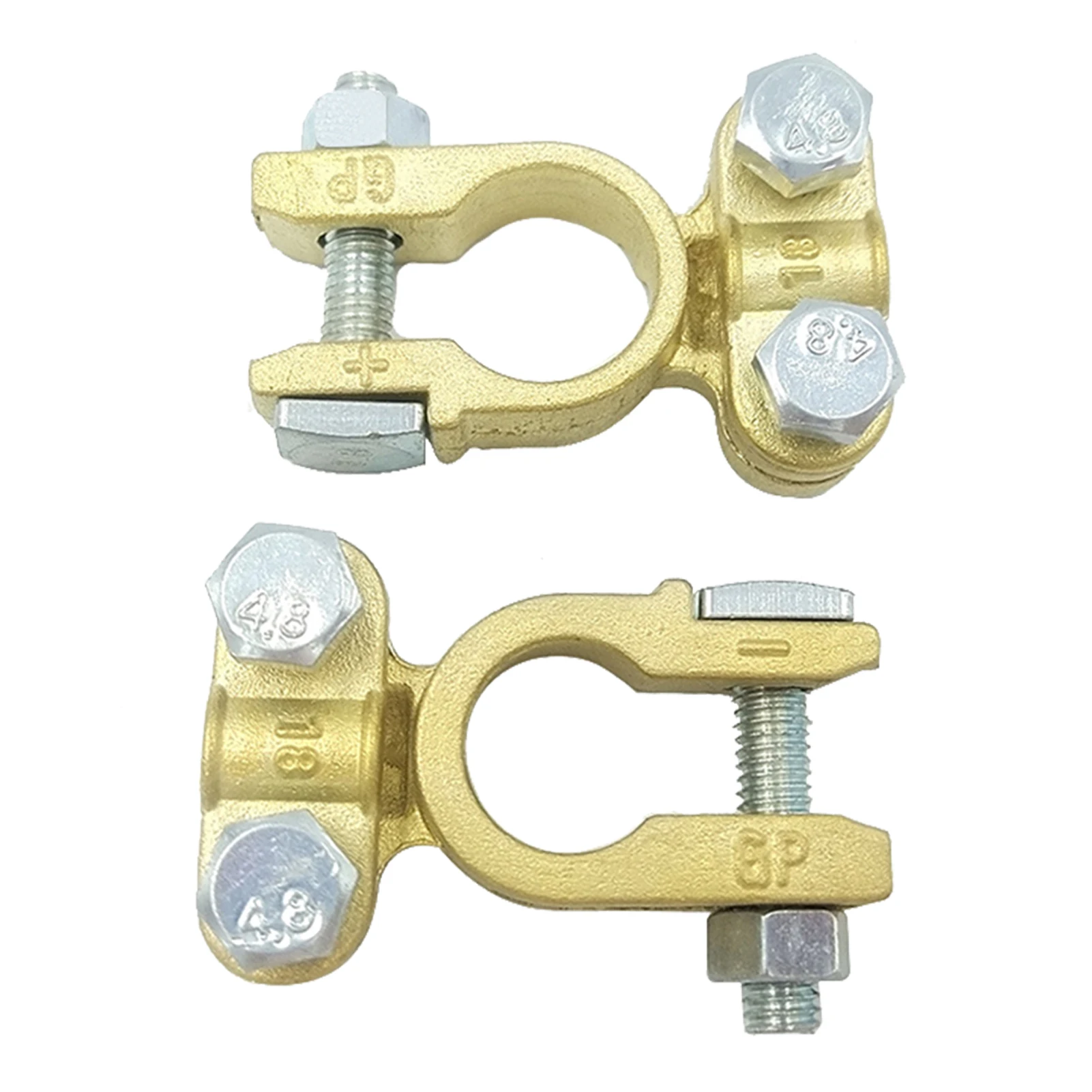 

1pair Universal Replacement Parts Quick Car Battery Terminal Pole Clamp Reduce Power Loss Positive Negative Connector Practical
